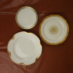 Vintage Limoges Haviland France Gold Trim Small Plates – Lot of 3, Shabby Chic